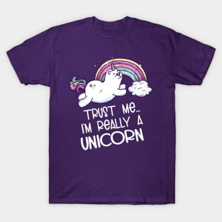 Unicorn Cat Funny Caticorn Cute Kitty Rainbow Magical T-Shirt